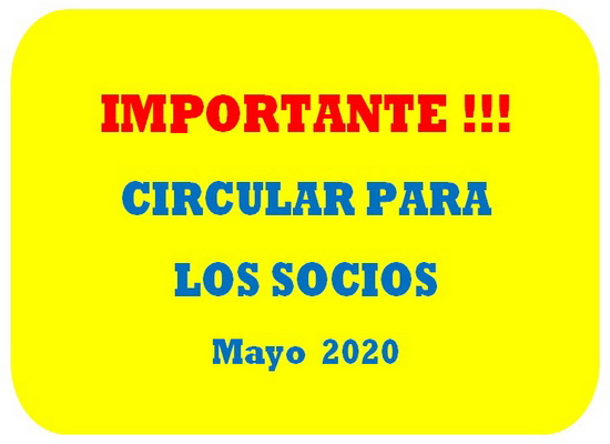 En este momento estás viendo CIRCULAR  MAYO 2020