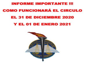 Lee más sobre el artículo Modalidad día 31 Diciembre 2020 / 01 de Enero 2021
