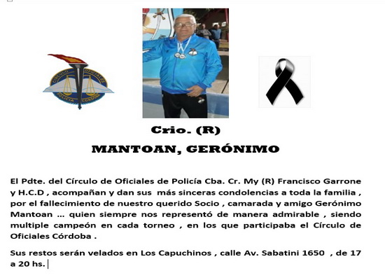 En este momento estás viendo Crio. (R) MANTOAN, GERÓNIMO  Q.E.P.D