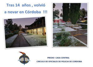Lee más sobre el artículo Tras 14 años , volvió a nevar en Cba  –  C.O.P.C.