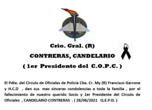Lee más sobre el artículo Crio. Gral. ( R )  CONTRERAS CANDELARIO  Q.E.P.D.