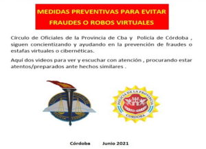 Lee más sobre el artículo Prevenir ciberdelitos y estafas – Junio 2021