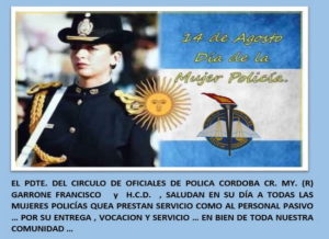 Lee más sobre el artículo 14 de AGOSTO DIA DE LA MUJER POLICIA