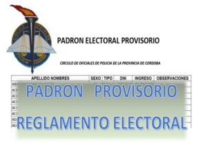 Lee más sobre el artículo Padron Provisorio Segun Reglmento Electoral Sep-2021