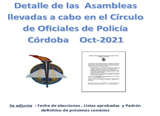 Lee más sobre el artículo ASAMBLEAS C.O.P.C.   Oct-2021