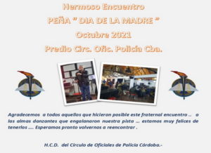 Lee más sobre el artículo Peña Dia de la Madre Oct-2021 ( reconto fotográfico)
