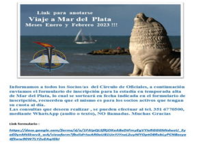Lee más sobre el artículo Sorteo Estadía  Mar del Plata Ene-Feb 2023
