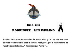 Lee más sobre el artículo Cr. (R) RODRIGUEZ LUIS PAULINO Q.E.P.D