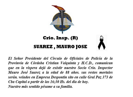 En este momento estás viendo SUAREZ, MAURO JOSE  Q.E.P.D.  COPC