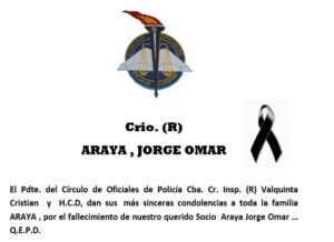 Lee más sobre el artículo ARAYA JORGE OMAR  Q.E.P.D.   C.O.P.C.
