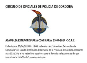 Lee más sobre el artículo ASAMBLEA EXTRAORDINARIA COMISIARIA  25-04-2024  C.O.P.C.