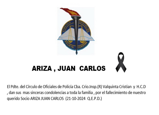 Lee más sobre el artículo ARIZA JUAN CARLOS Q.E.P.D.  21-10-2024
