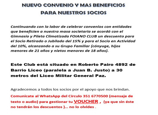 Lee más sobre el artículo NUEVOS CONVENIOS Y BENEFICIOS PARA NUESTROS SOCIOS/AS