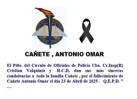 Lee más sobre el artículo CAÑETE ANTONIO OMAR   Q.E.P.D.   23-04-2025  C.O.P.C.